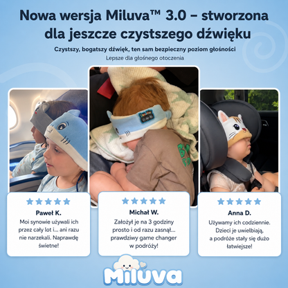 Miluva DreamBand™ – Bezprzewodowa opaska ze słuchawkami dla dzieci