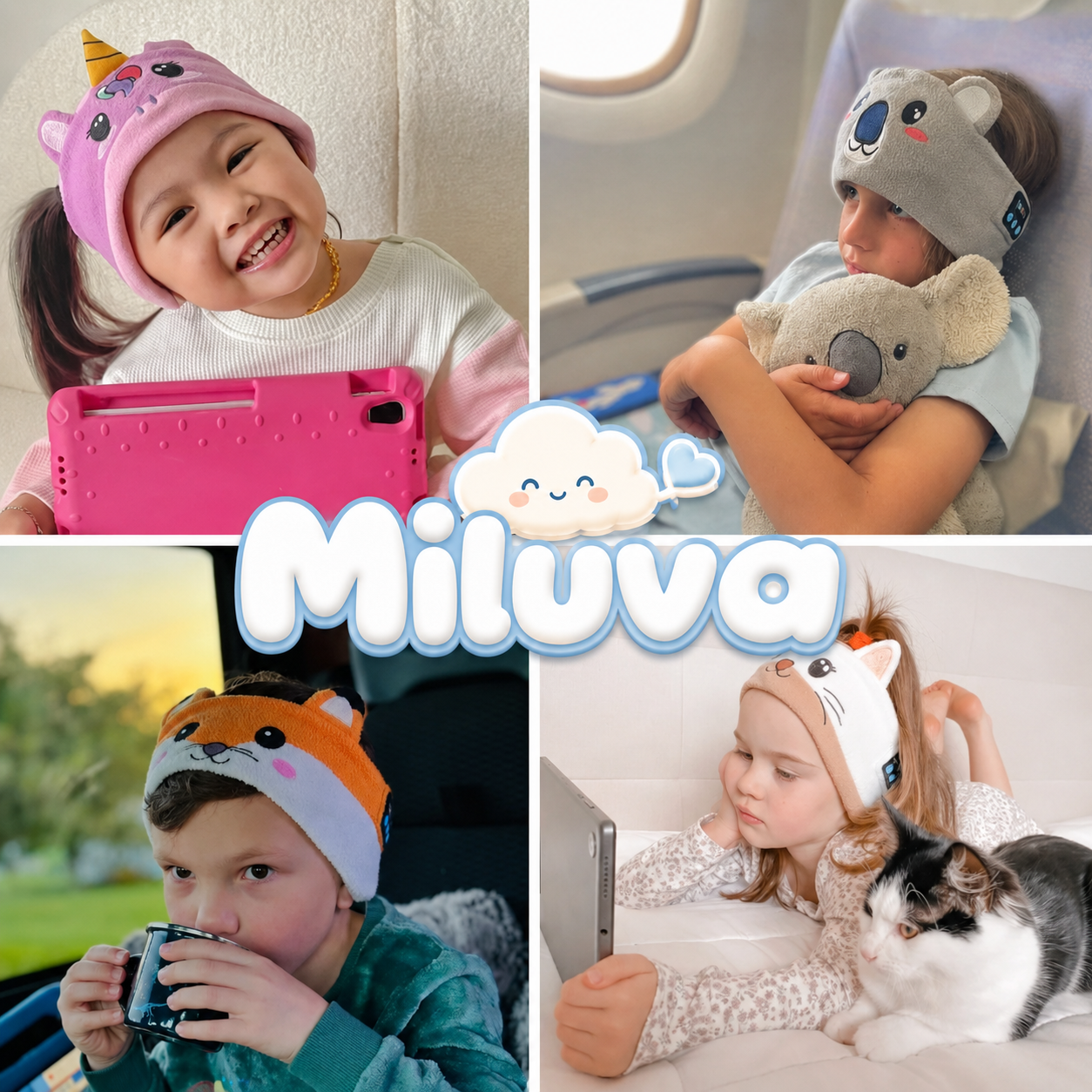 Miluva DreamBand™ – Bezprzewodowa opaska ze słuchawkami dla dzieci