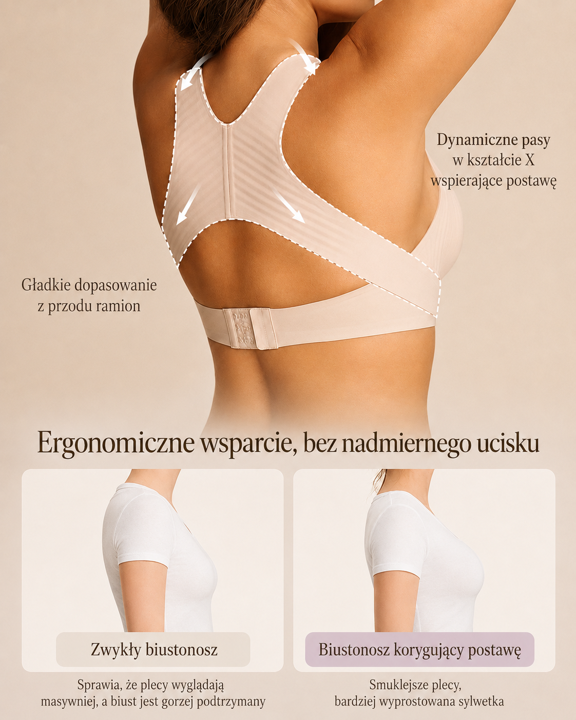 Biustonosz korygujący postawę