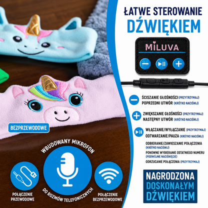 Miluva DreamBand™ – Bezprzewodowa opaska ze słuchawkami dla dzieci