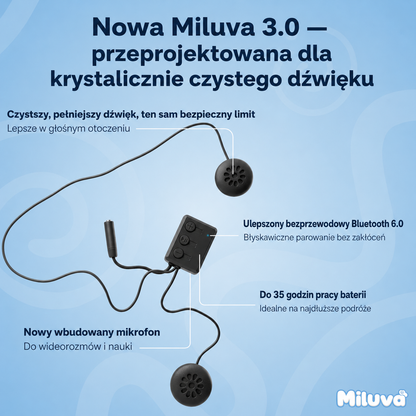 Miluva DreamBand™ – Bezprzewodowa opaska ze słuchawkami dla dzieci